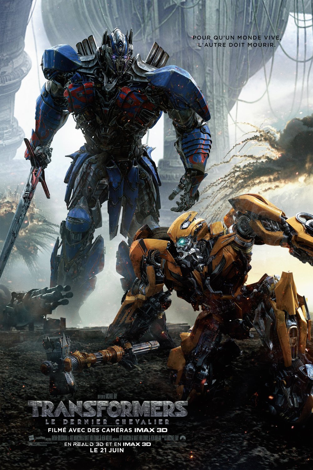 L'affiche du film Transformers: Le dernier chevalier [2017]