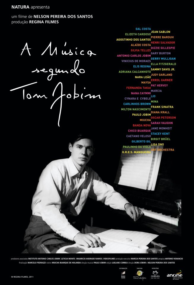 Portuguese poster of the movie A Música Segundo Tom Jobim