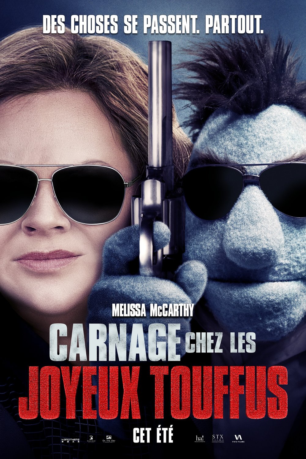 L'affiche du film Carnage chez les joyeux touffus