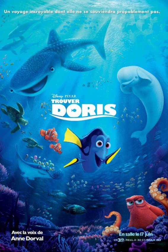 L'affiche du film Trouver Doris [2016]