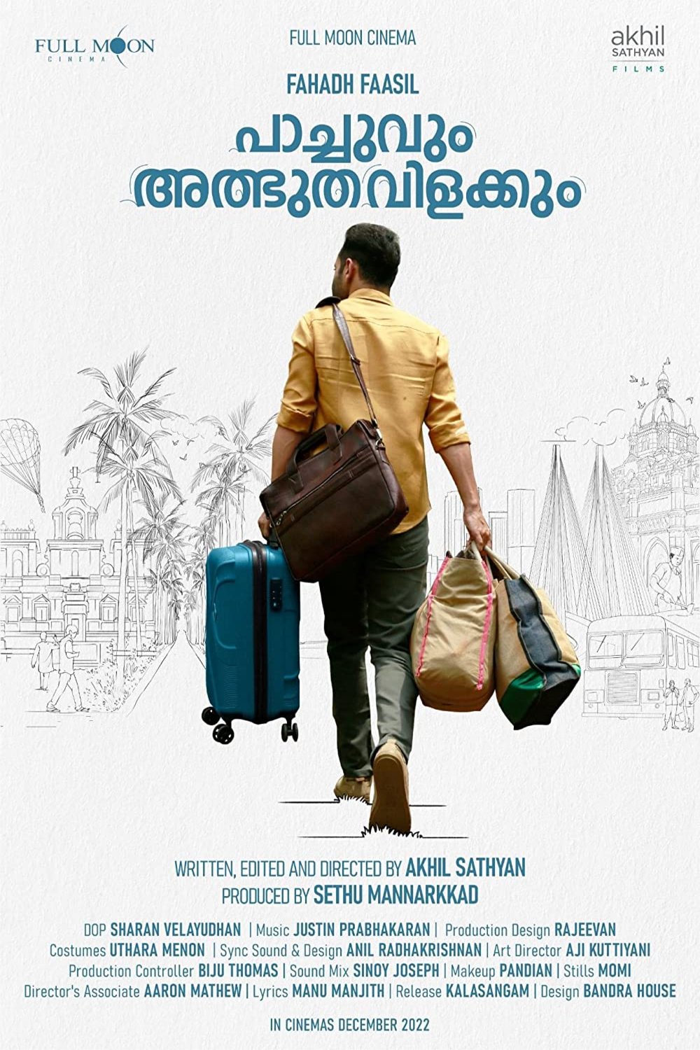 Malayalam poster of the movie Paachuvum Albhuthavilakkum