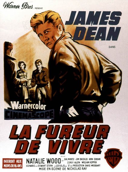 L'affiche du film La fureur de vivre