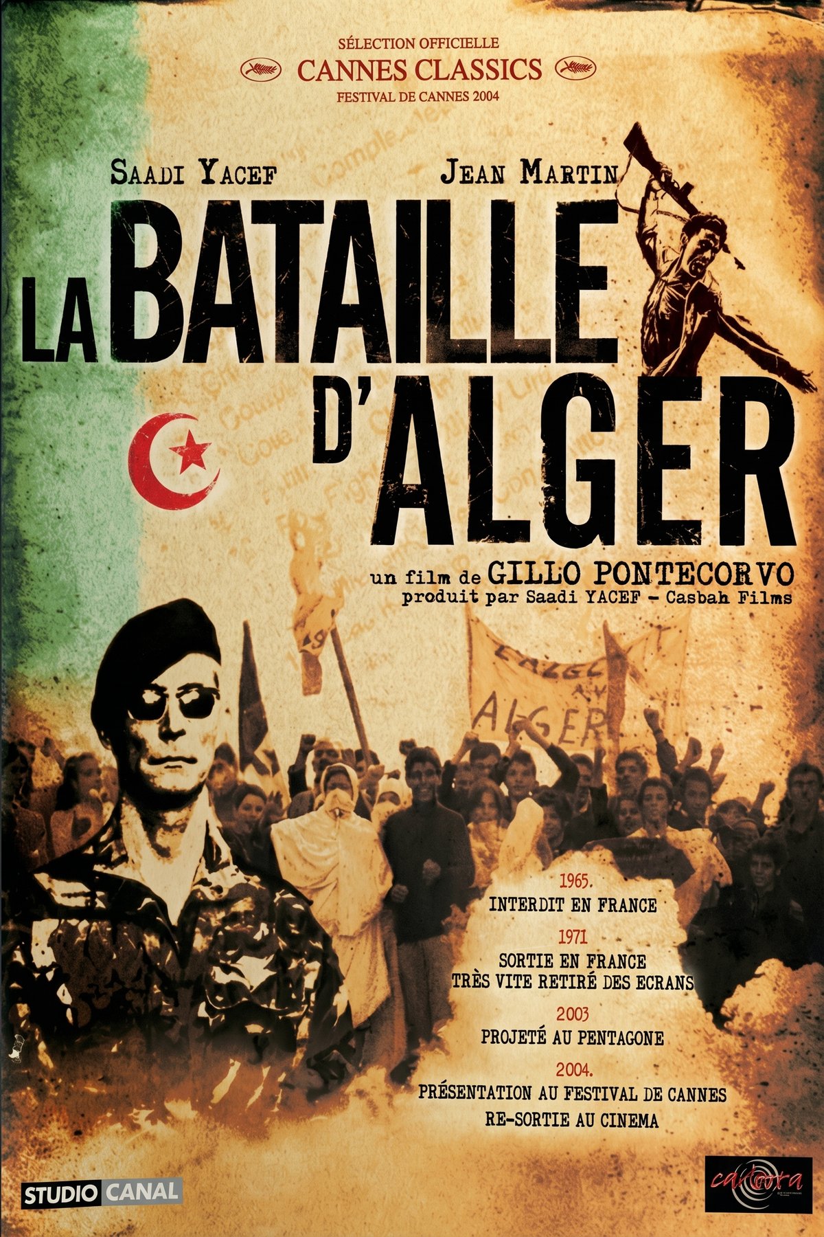 L'affiche du film La bataille d'Alger [1966]