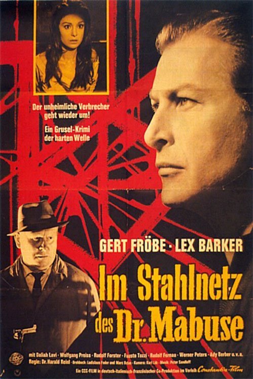 German poster of the movie Im Stahlnetz des Dr. Mabuse