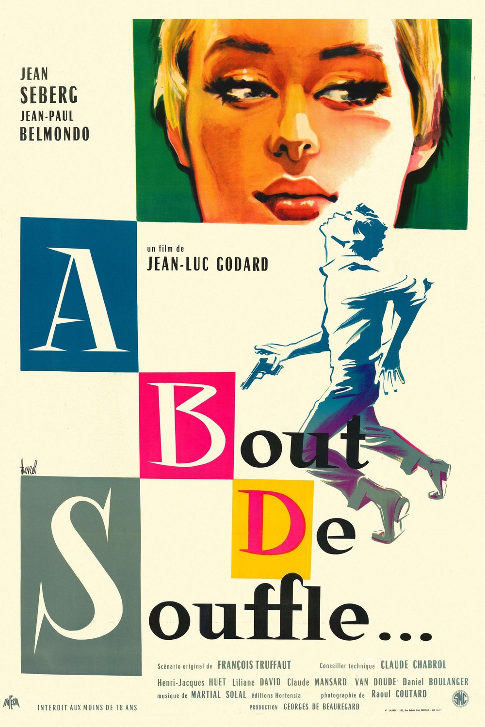 L'affiche du film À bout de souffle