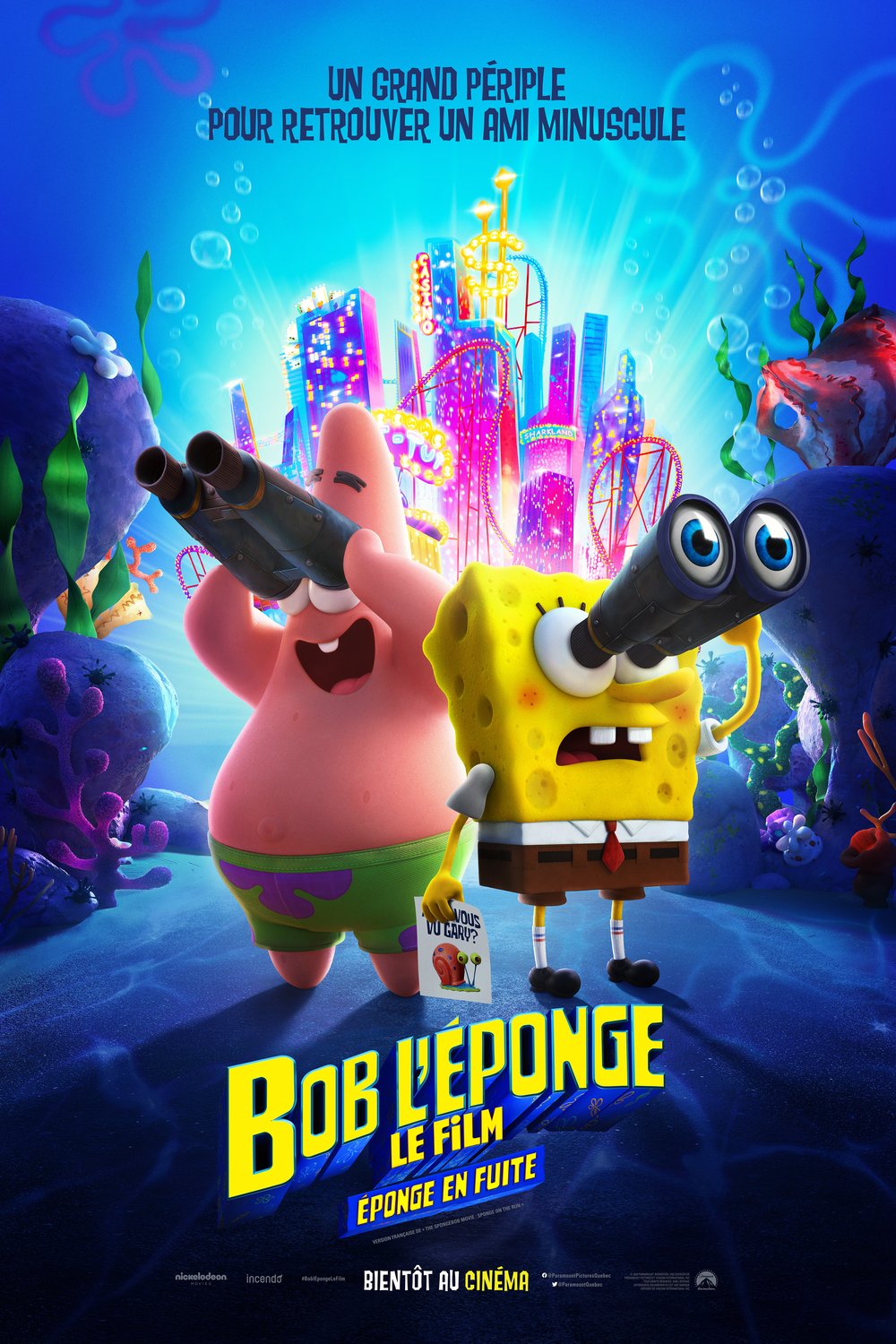 L'affiche du film Bob l'Éponge, le film: Éponge en fuite