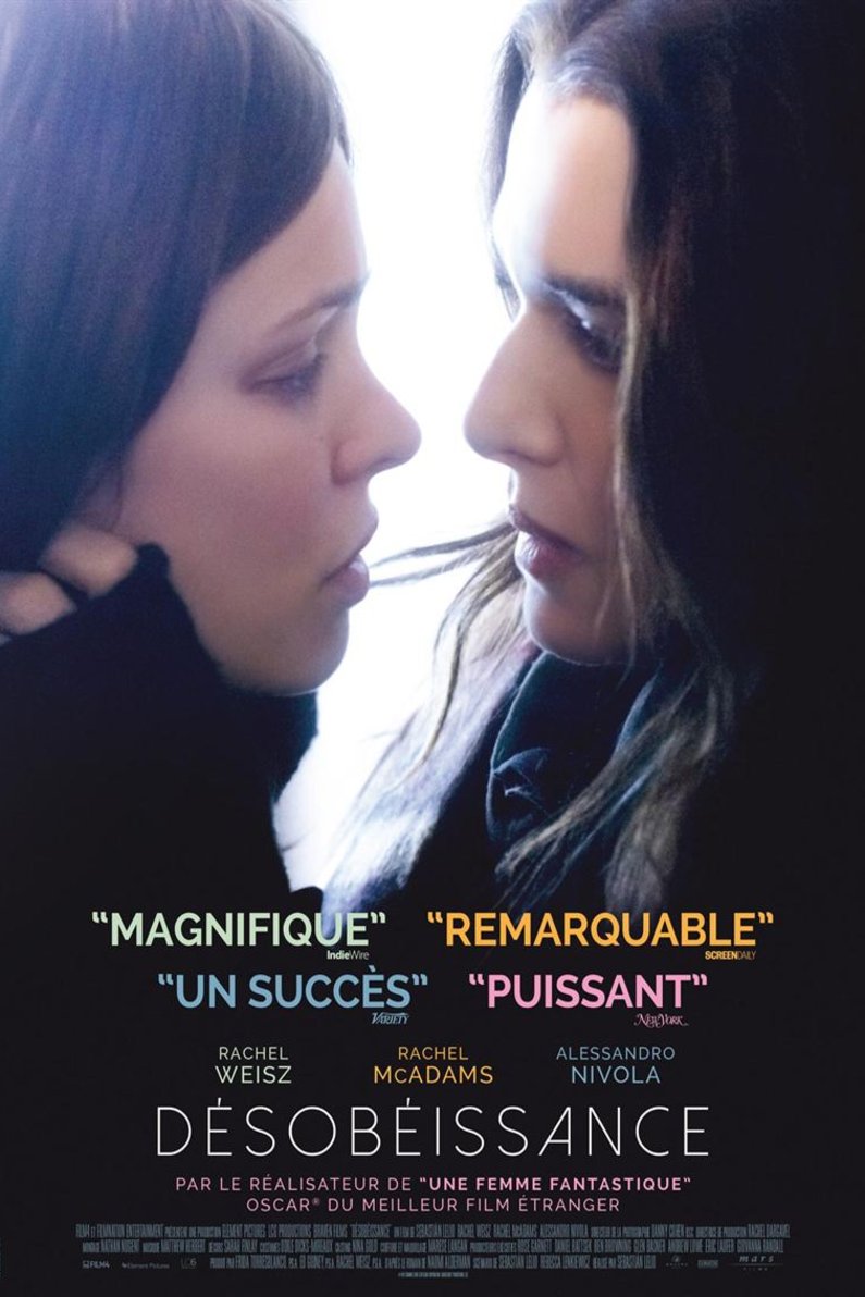 L'affiche du film Désobéissance