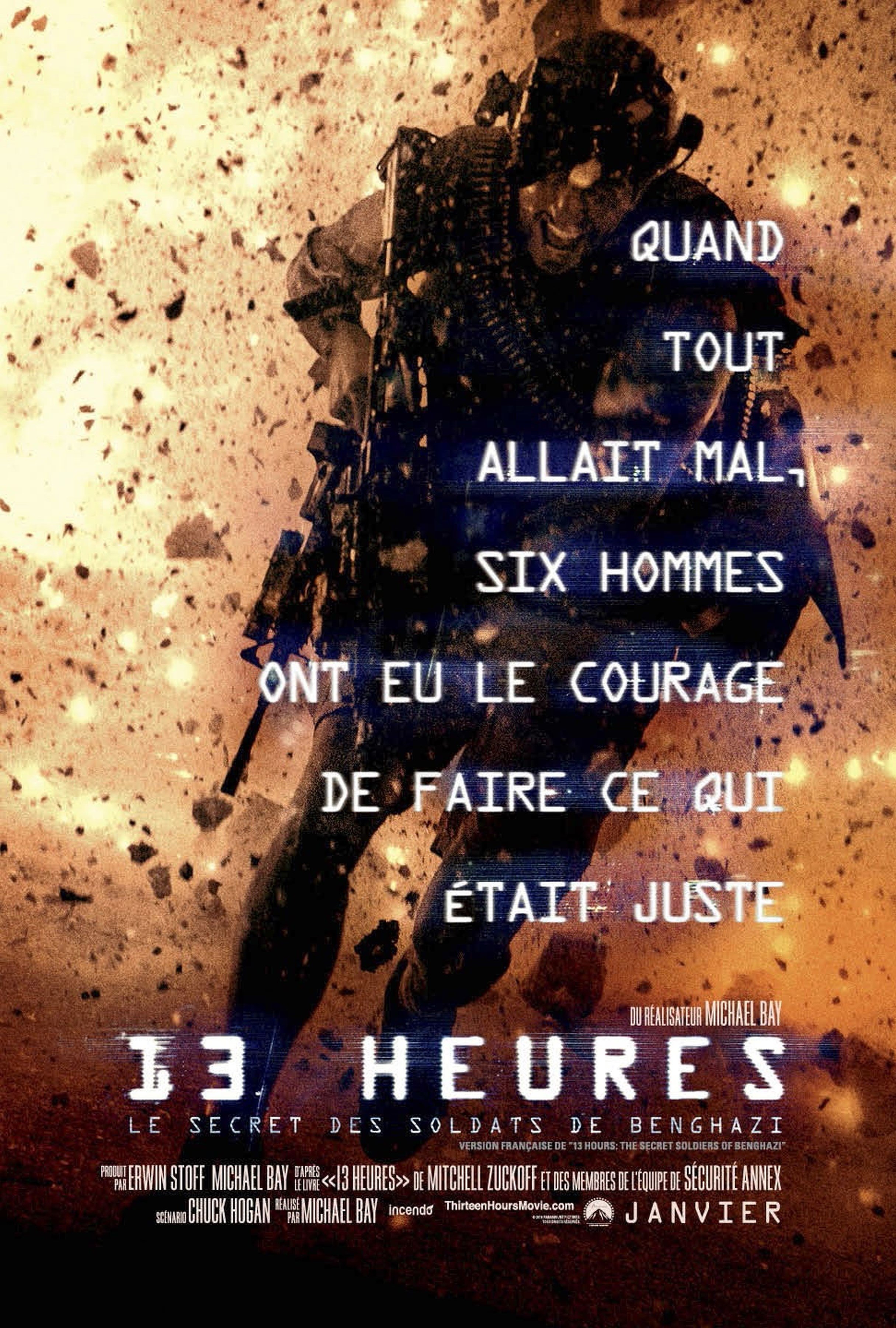 L'affiche du film 13 Heures: Le Secret des Soldats de Benghazi [2016]