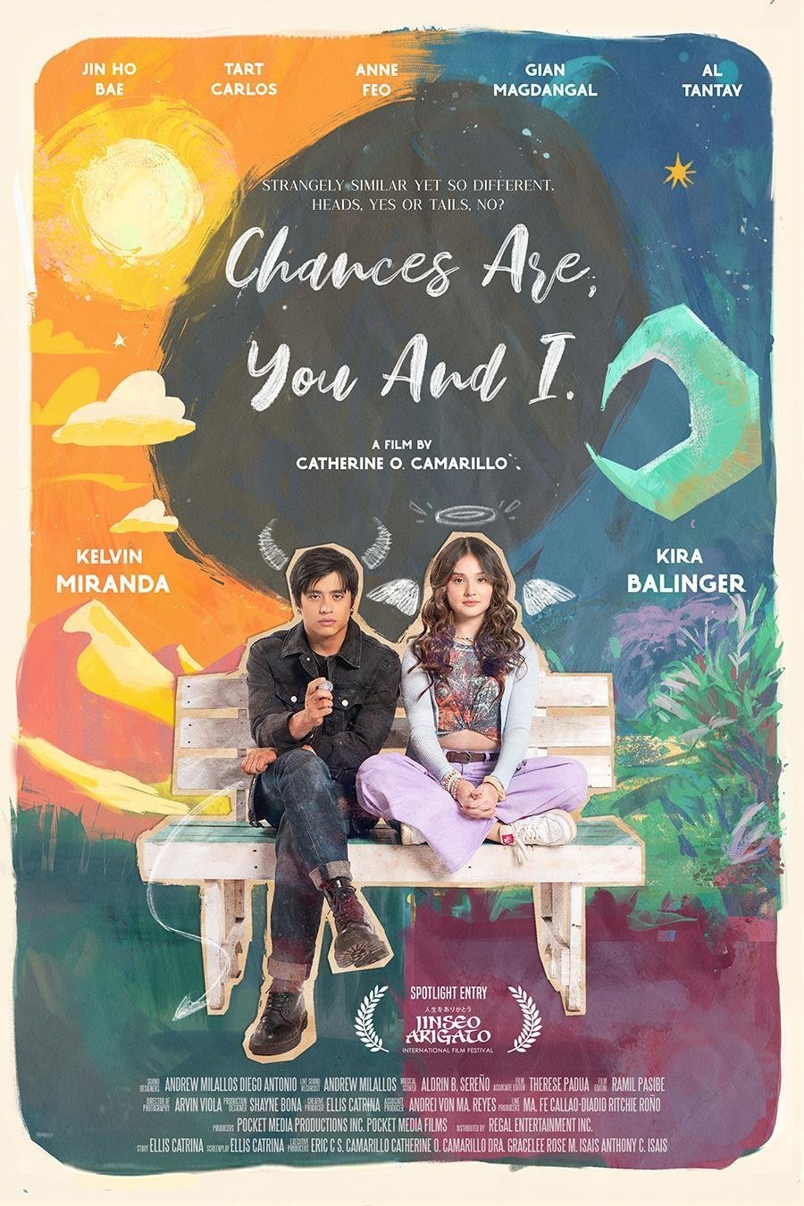 Tagalog poster of the movie Chances Are, You and I