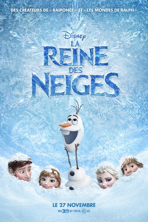 L'affiche du film La Reine des neiges