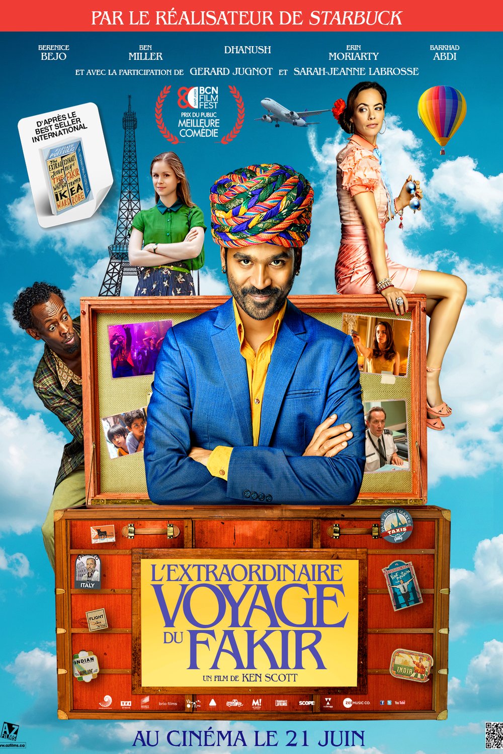 L'affiche du film L'extraordinaire voyage du Fakir