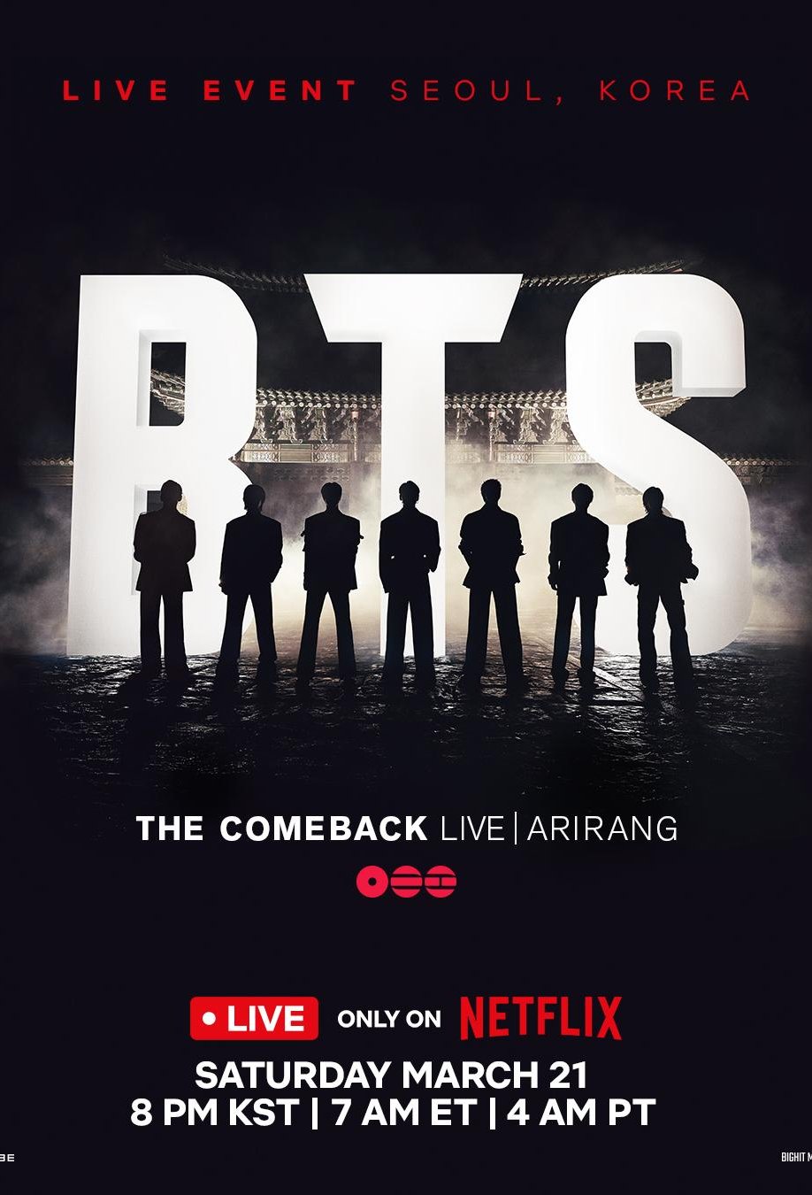 L'affiche du film BTS the Comeback Live: Arirang [2026]