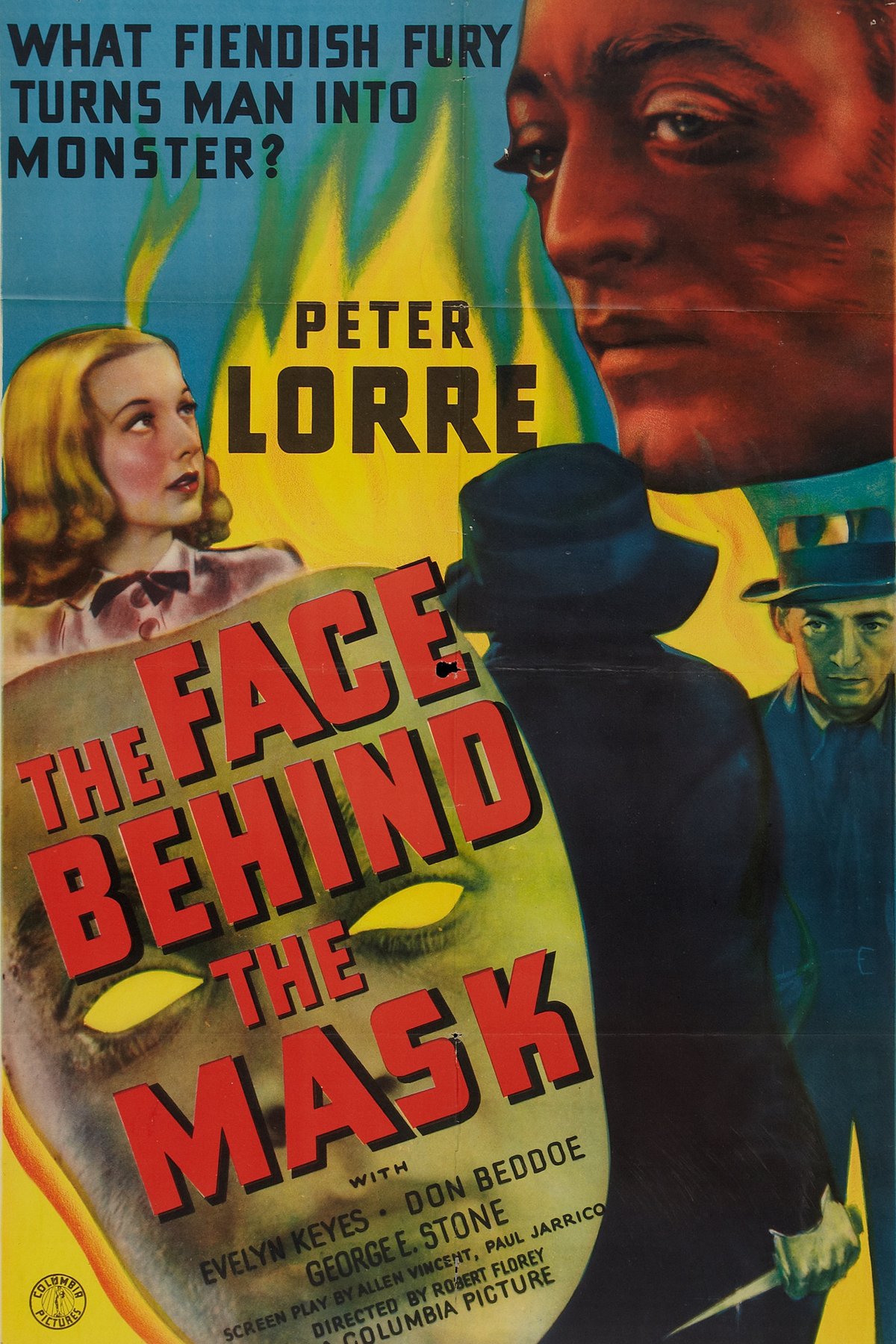 L'affiche du film Le visage derrière le masque [1941]