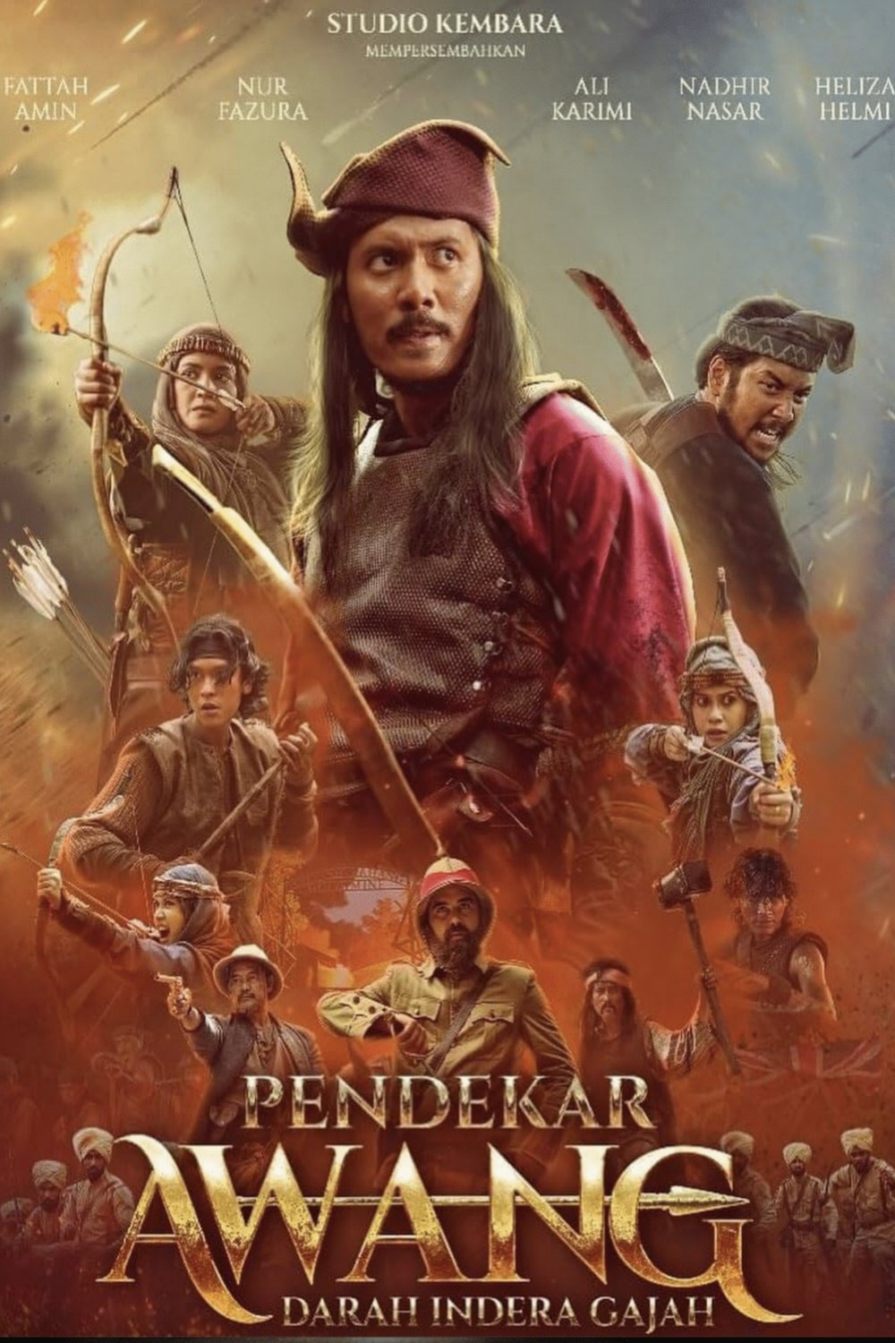 L'affiche originale du film Pendekar Awang: Darah Indera Gajah en Malais