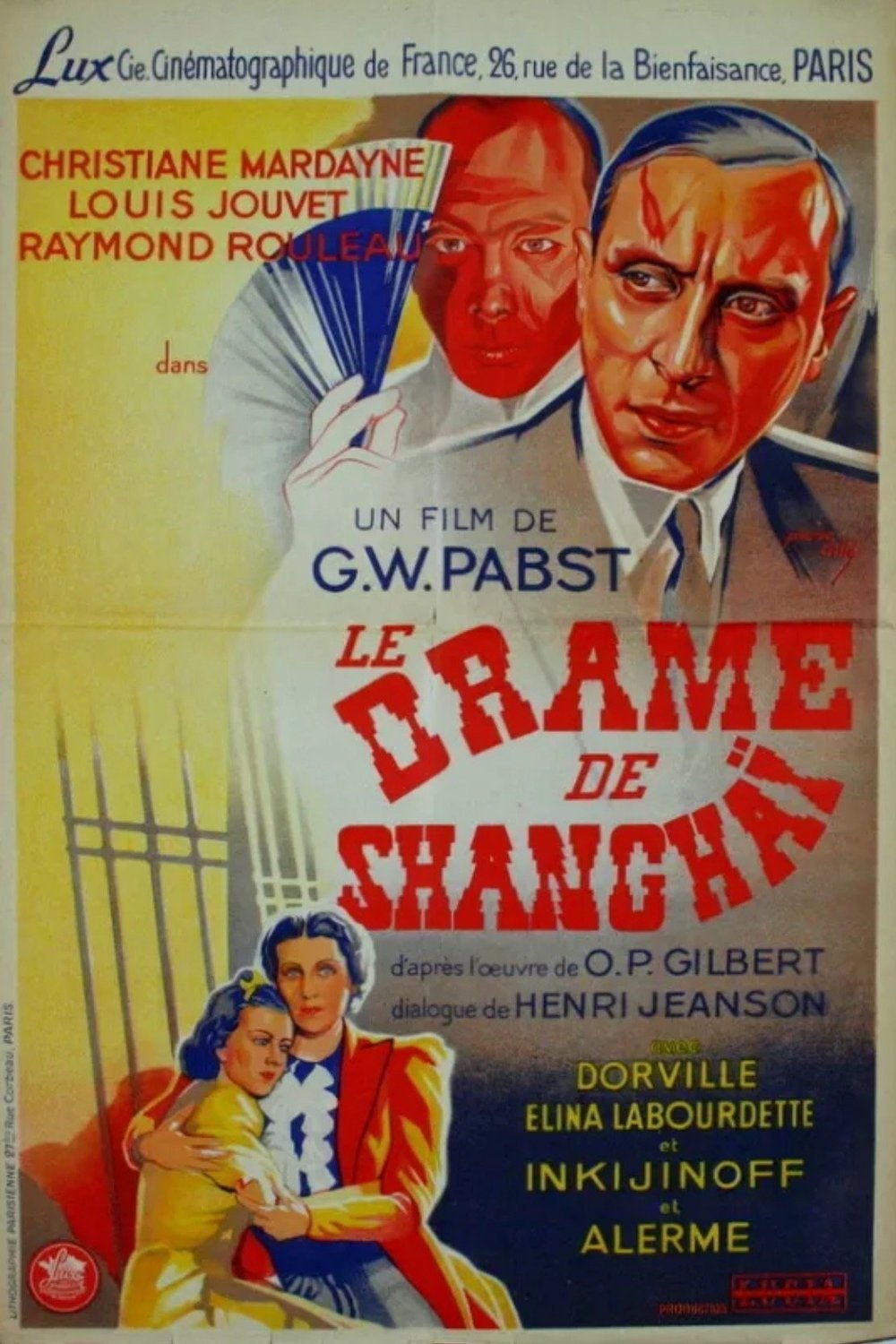 L'affiche du film Le drame de Shanghaï
