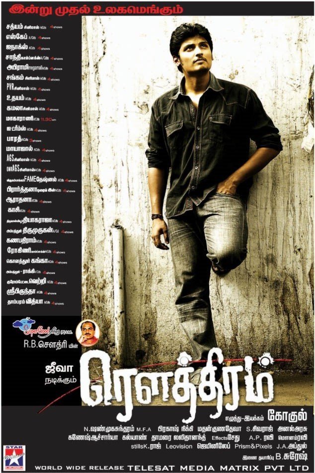 Tamil poster of the movie Rowthiram