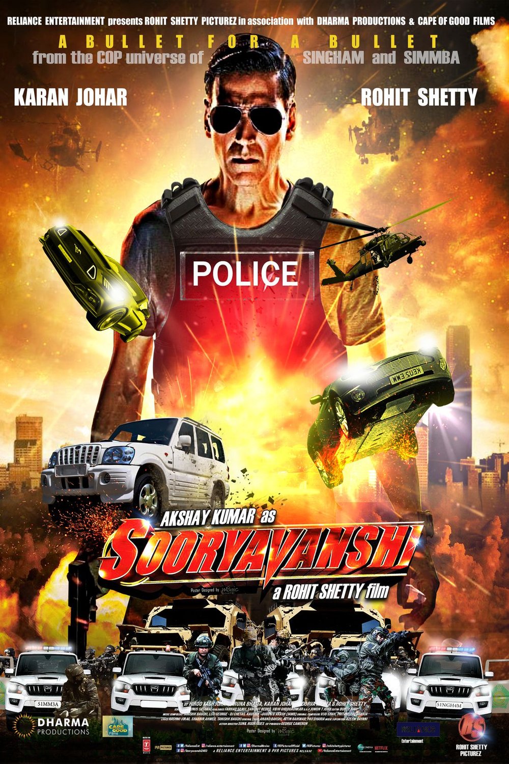 Hindi poster of the movie Sooryavanshi