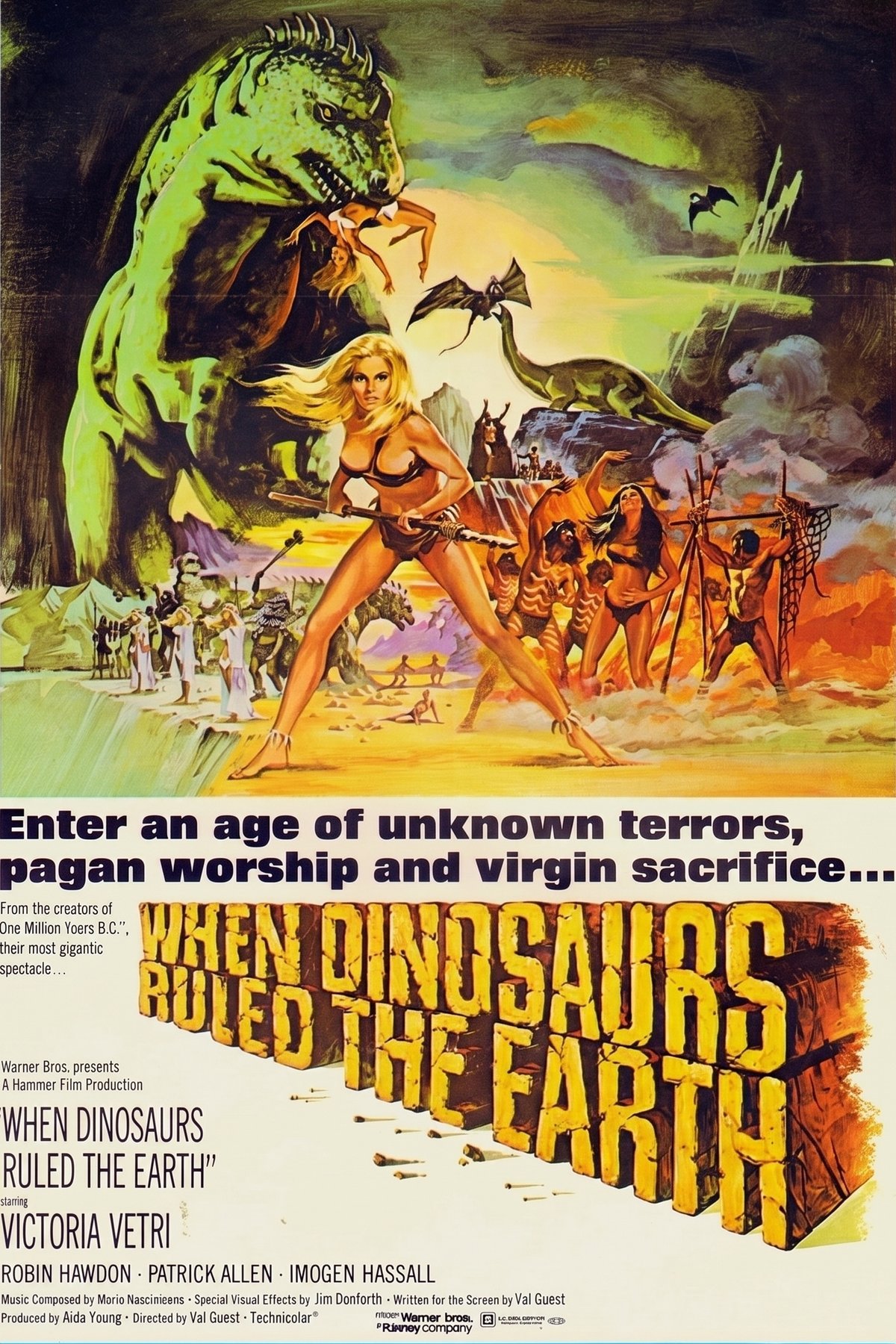L'affiche du film When Dinosaurs Ruled the Earth [1970]