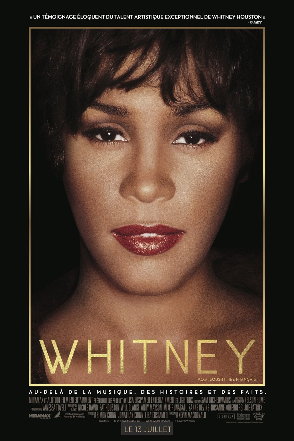 L'affiche du film Whitney