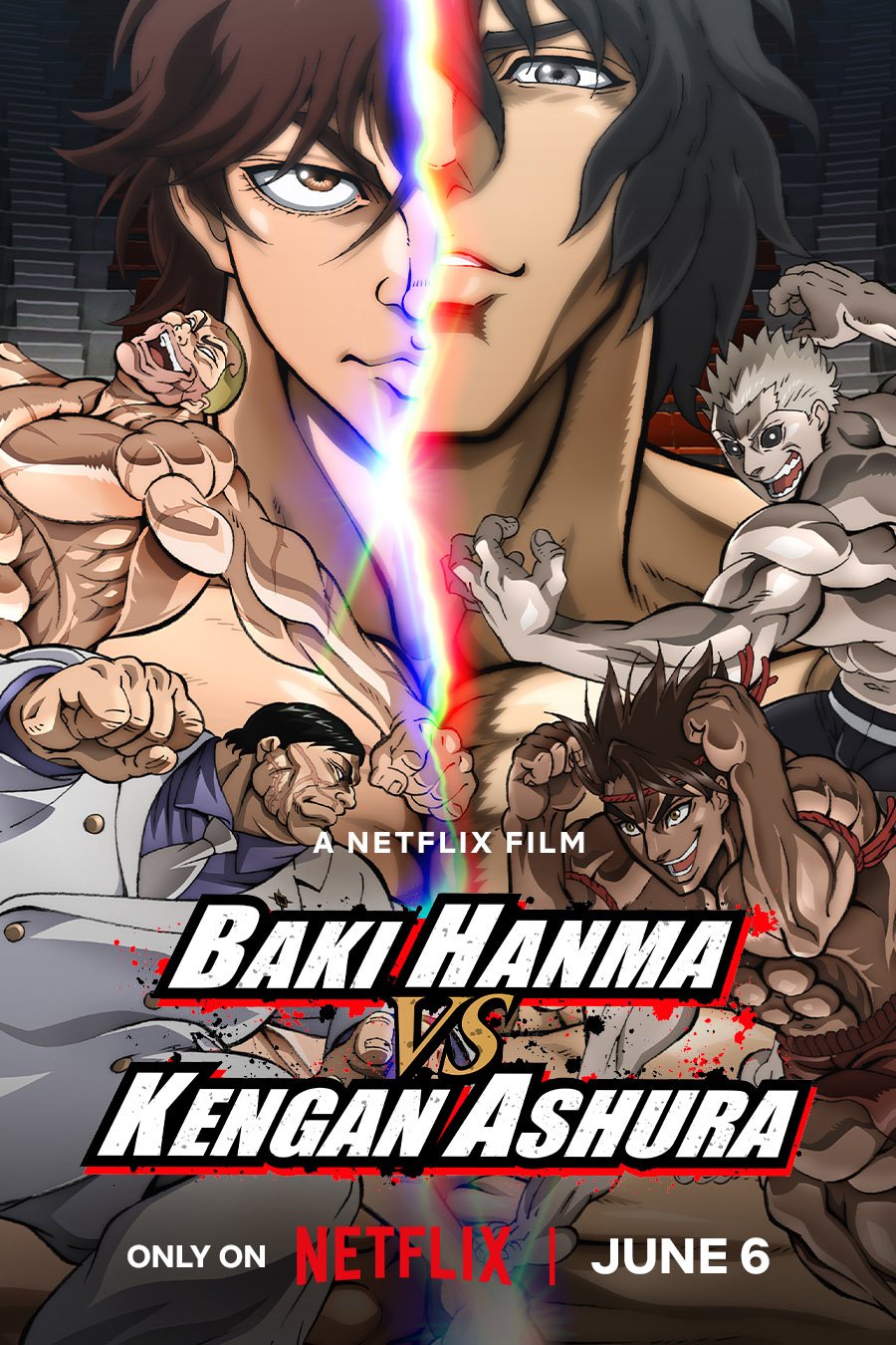 Japanese poster of the movie Baki Hanma VS Kengan Ashura