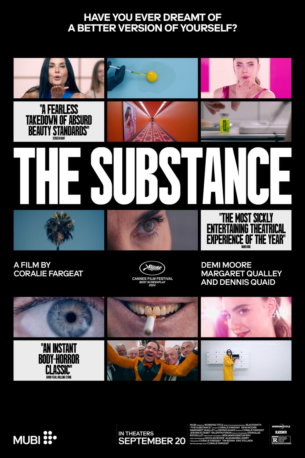 L'affiche du film The Substance