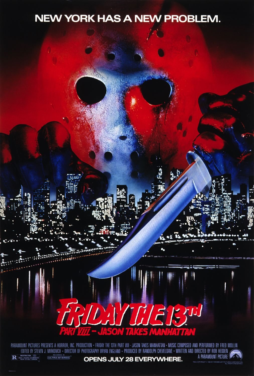 L'affiche du film Friday the 13th Part VIII: Jason Takes Manhattan [1989]