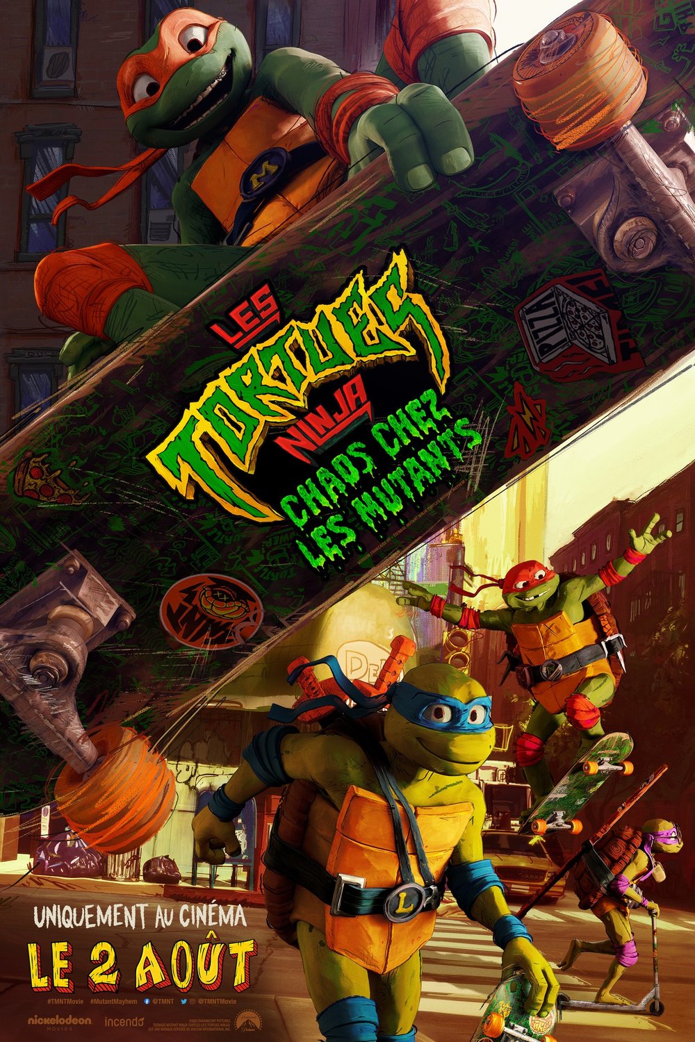 L'affiche du film Les Tortues Ninja: Chaos chez les Mutants