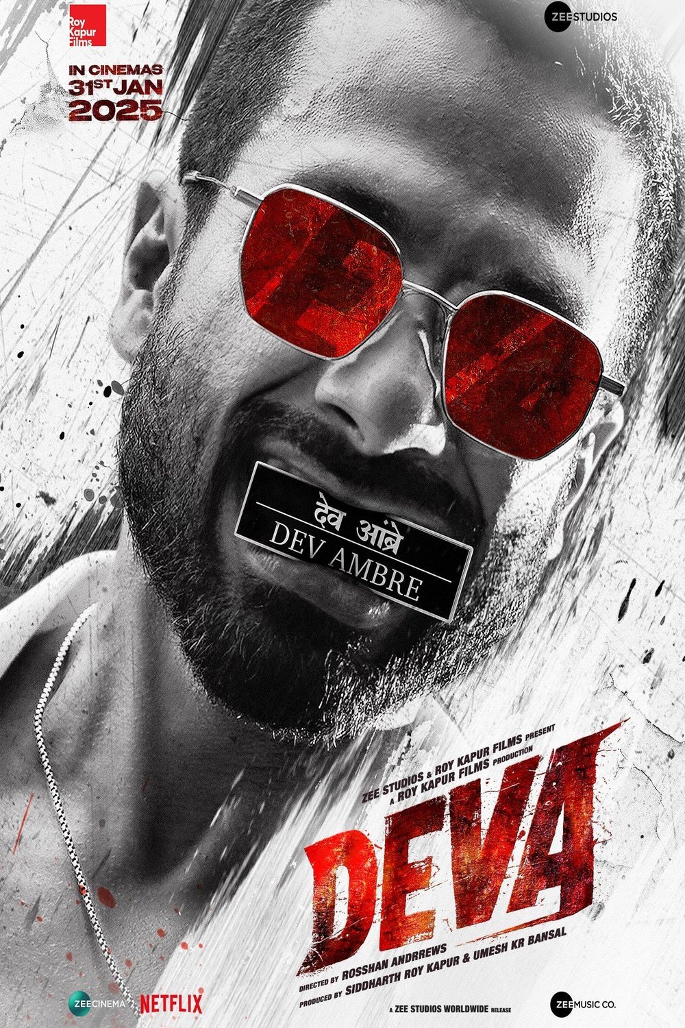 L'affiche originale du film Deva en Hindi