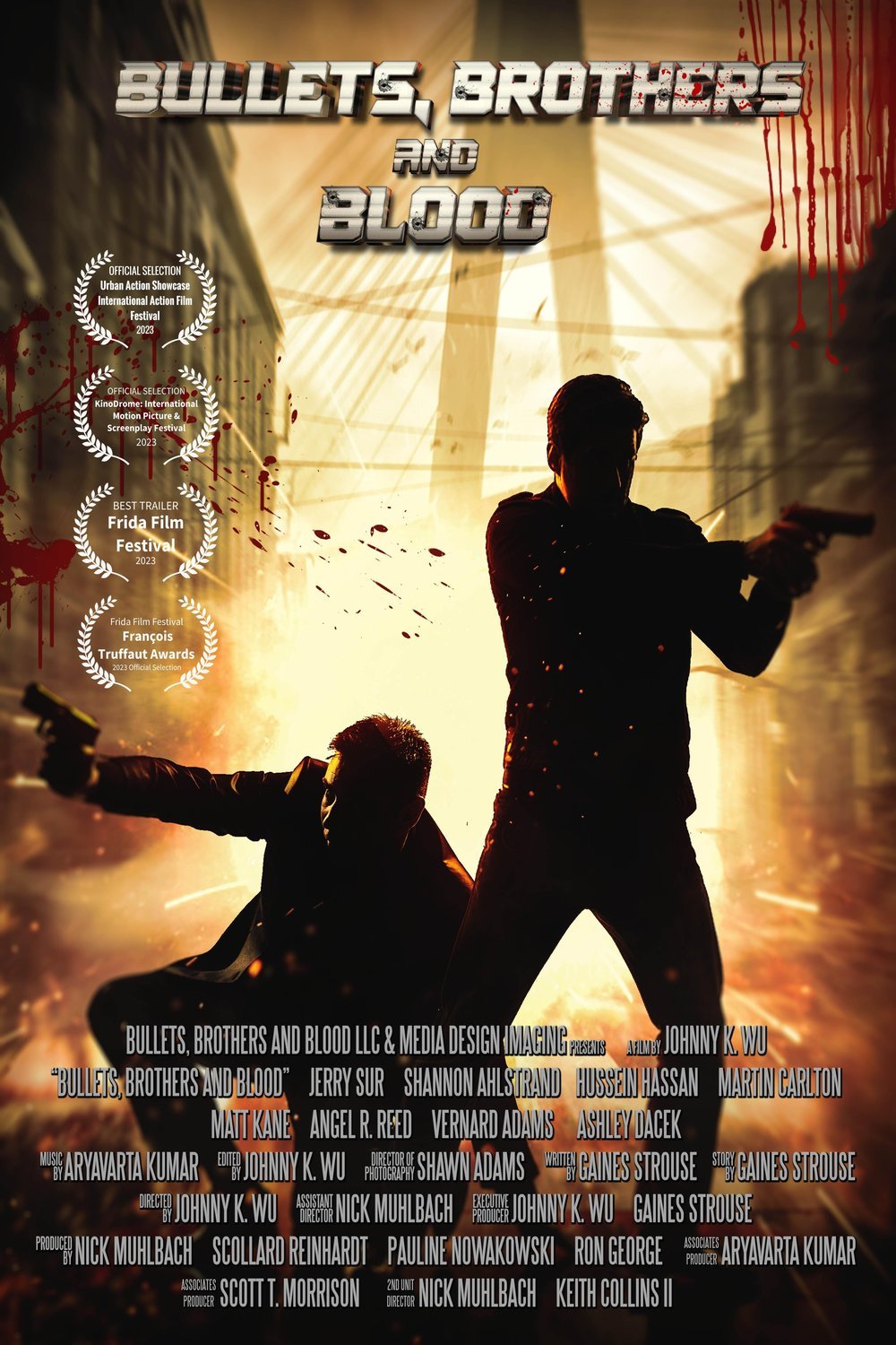 L'affiche du film Bullets, Brothers and Blood [2024]