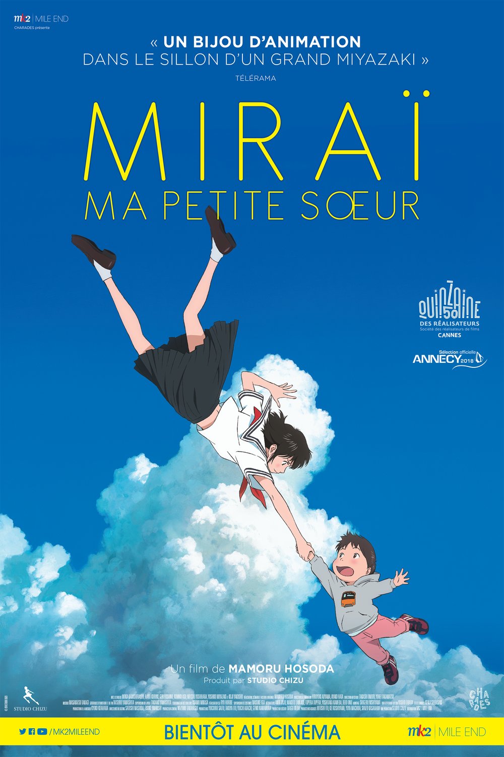 L'affiche du film Miraï ma petite soeur