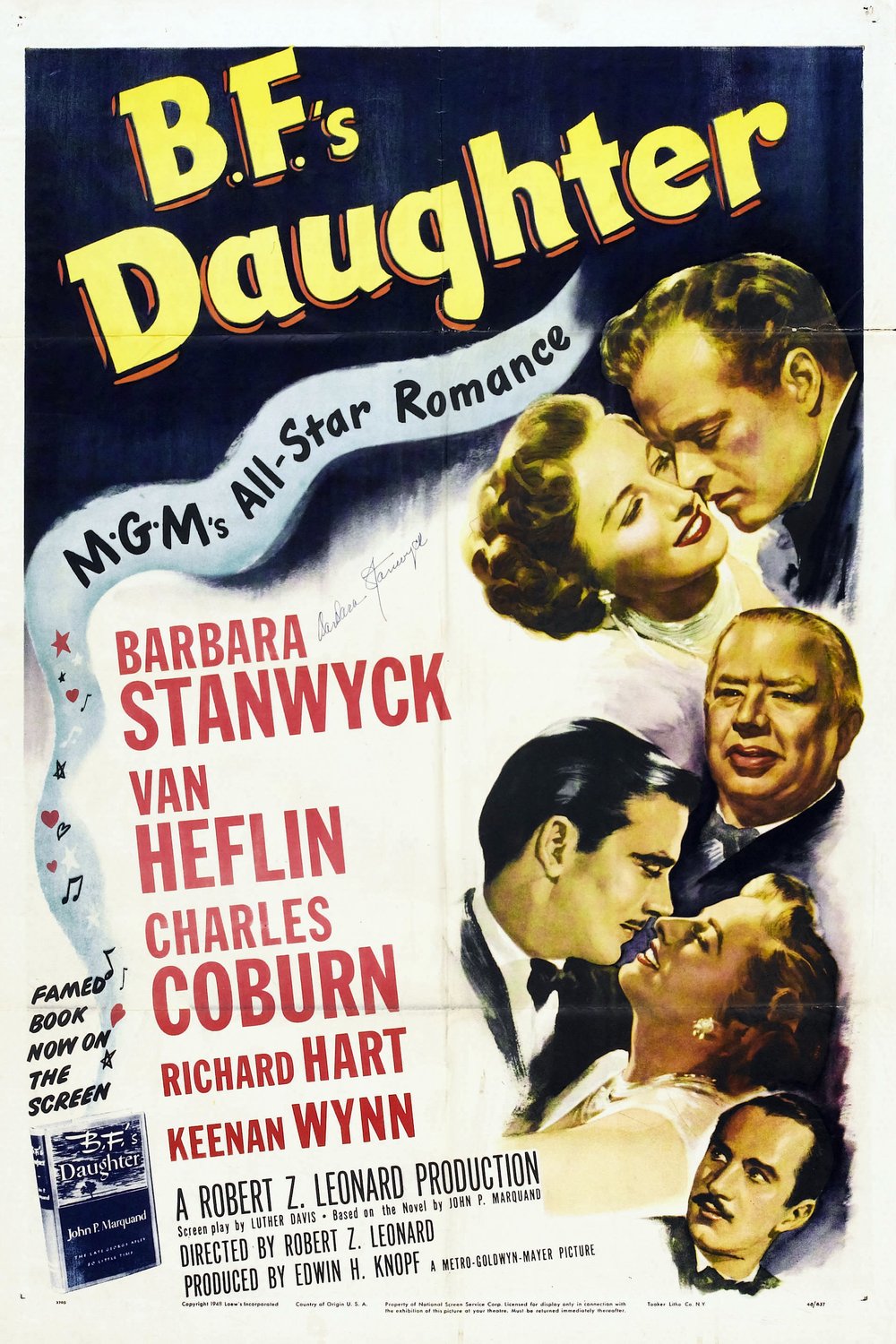 L'affiche du film B.F.'s Daughter [1948]