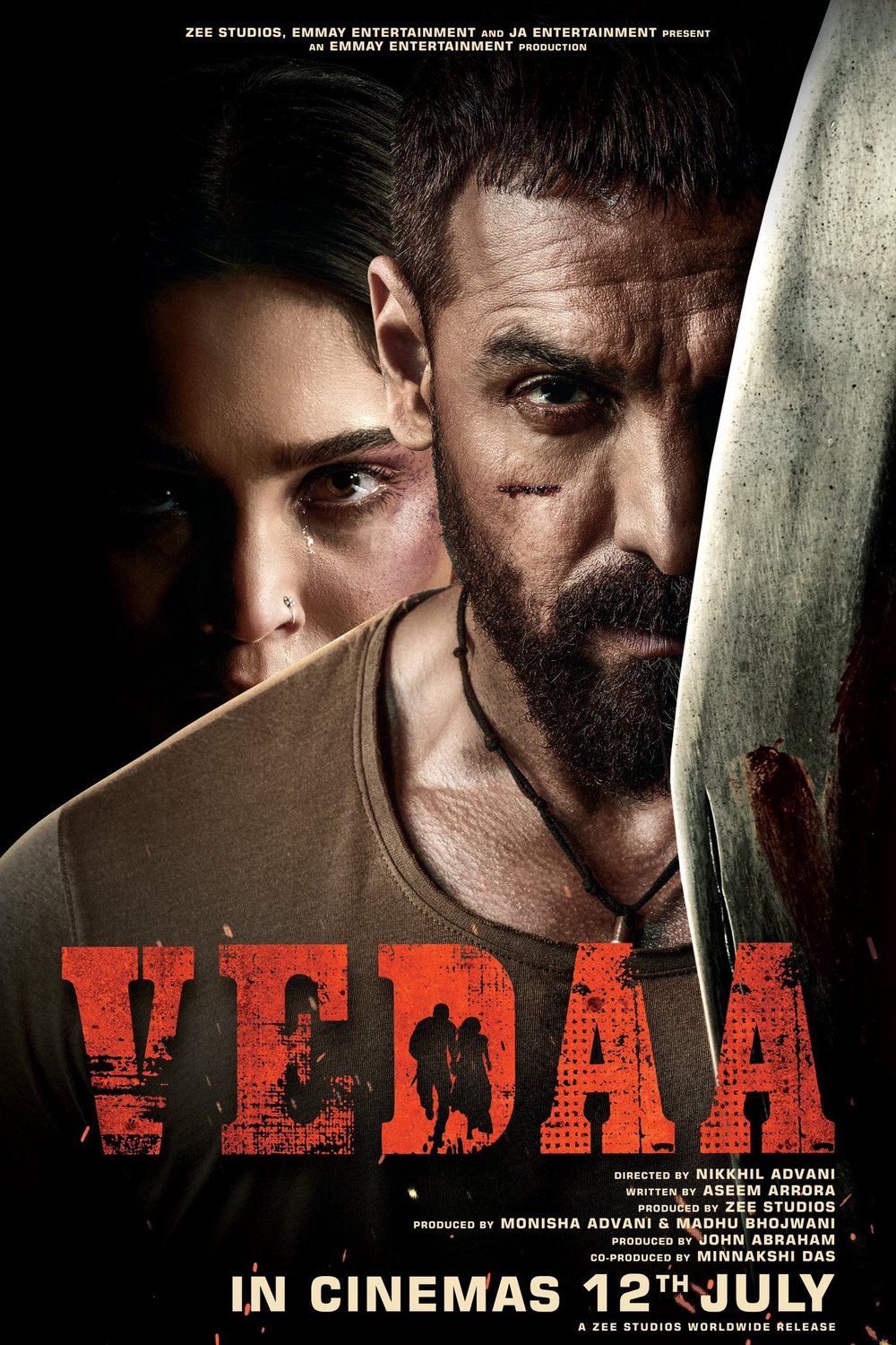 Hindi poster of the movie Vedaa