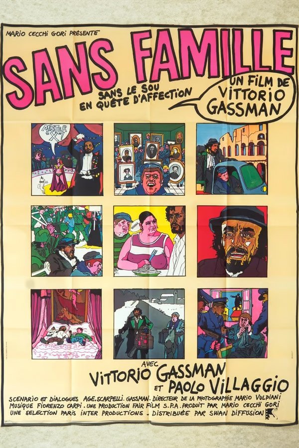 L'affiche du film Sans famille, sans le sou, en quête d'affection