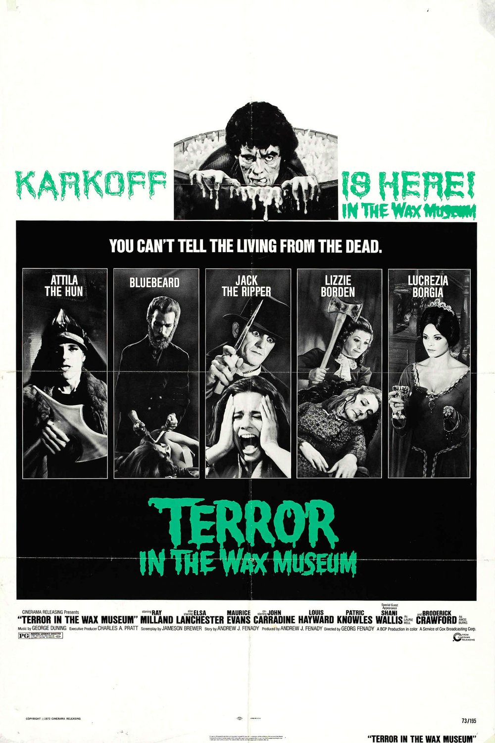 L'affiche du film Terror in the Wax Museum [1973]