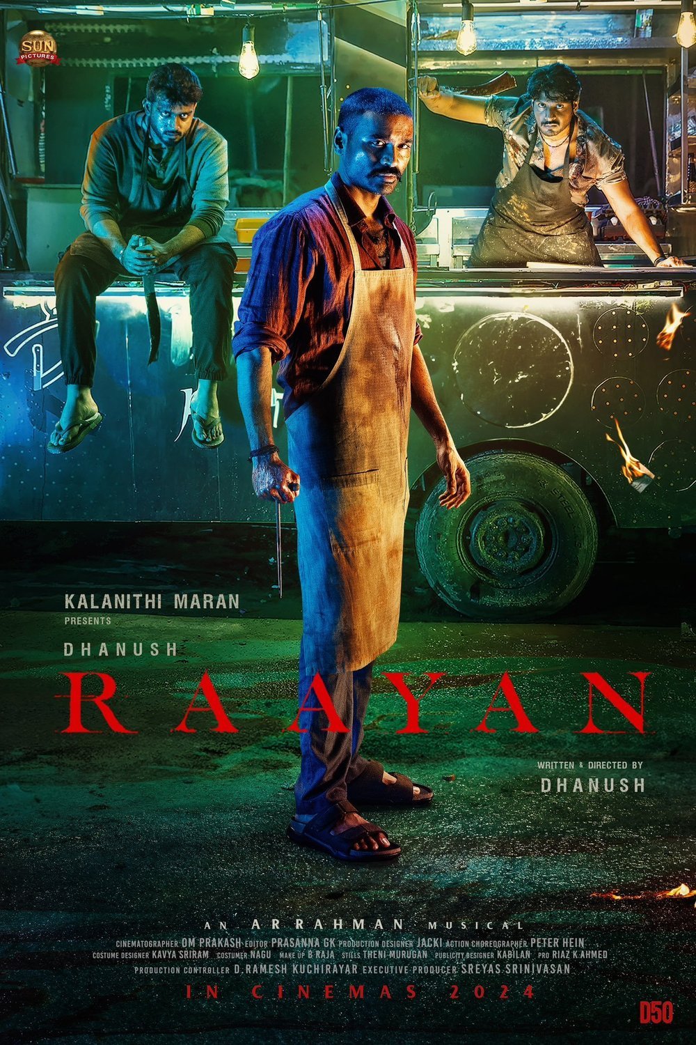 Tamil poster of the movie Raayan