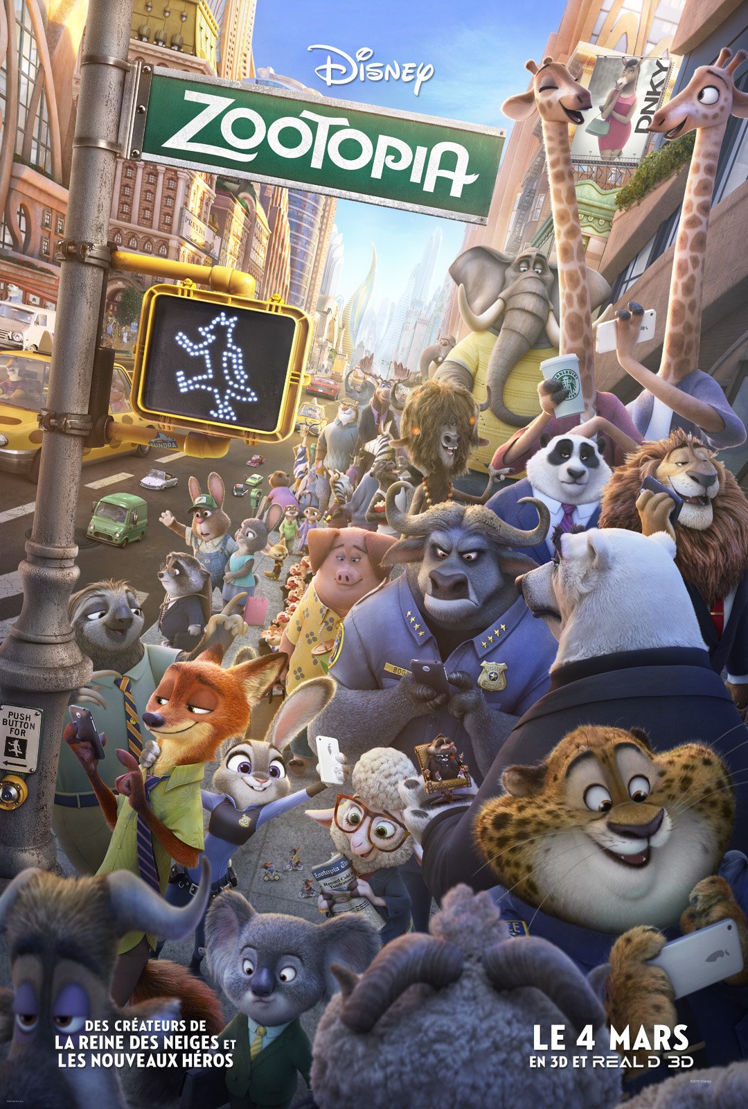 L'affiche du film Zootopia v.f.