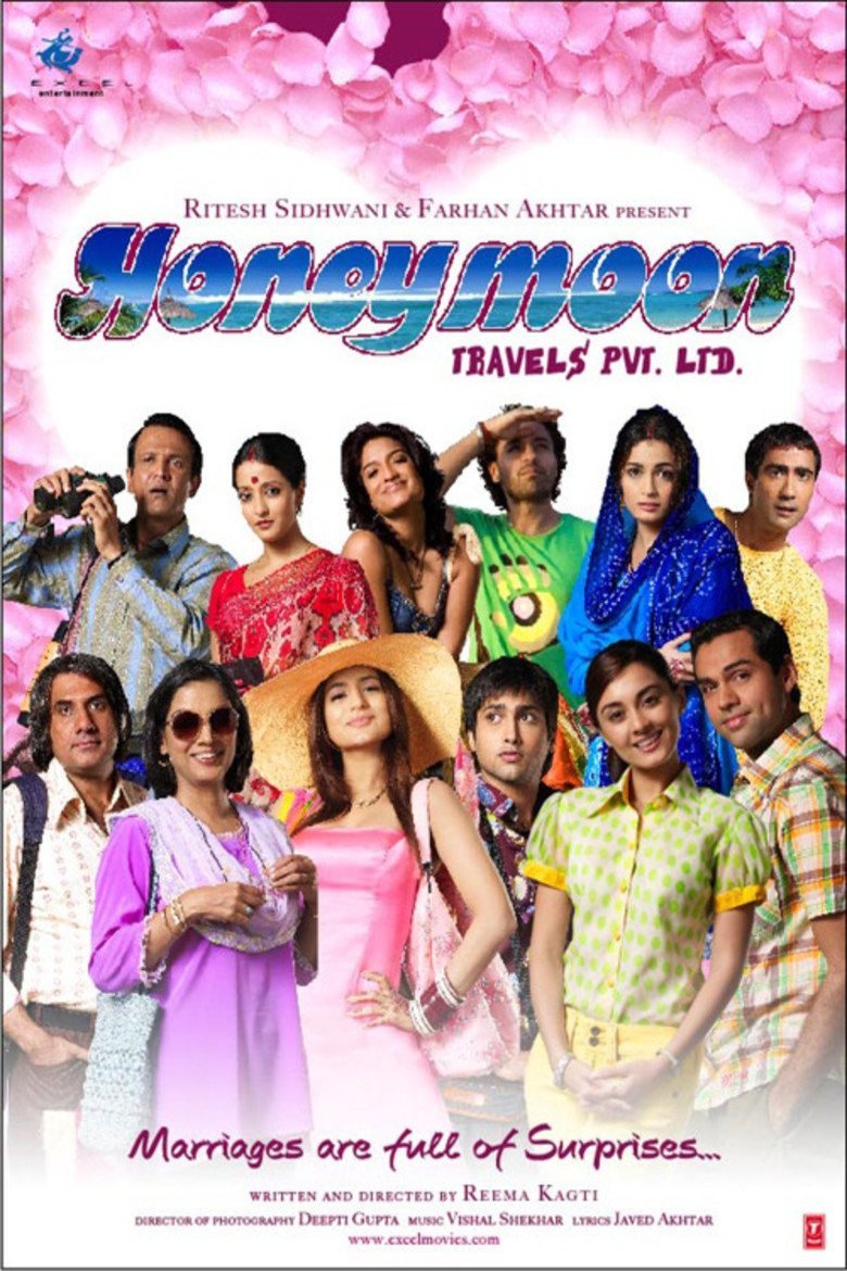 L'affiche originale du film Honeymoon Travels Pvt. Ltd. en Hindi