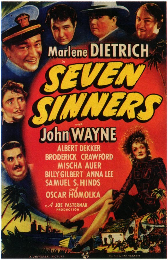 L'affiche du film Seven Sinners [1940]