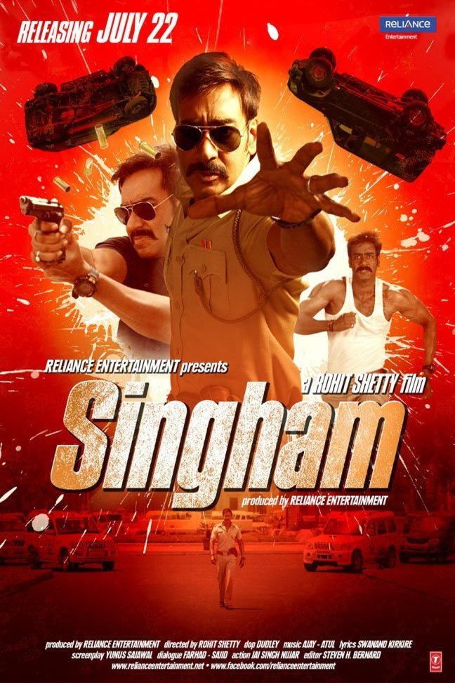 Hindi poster of the movie Singham