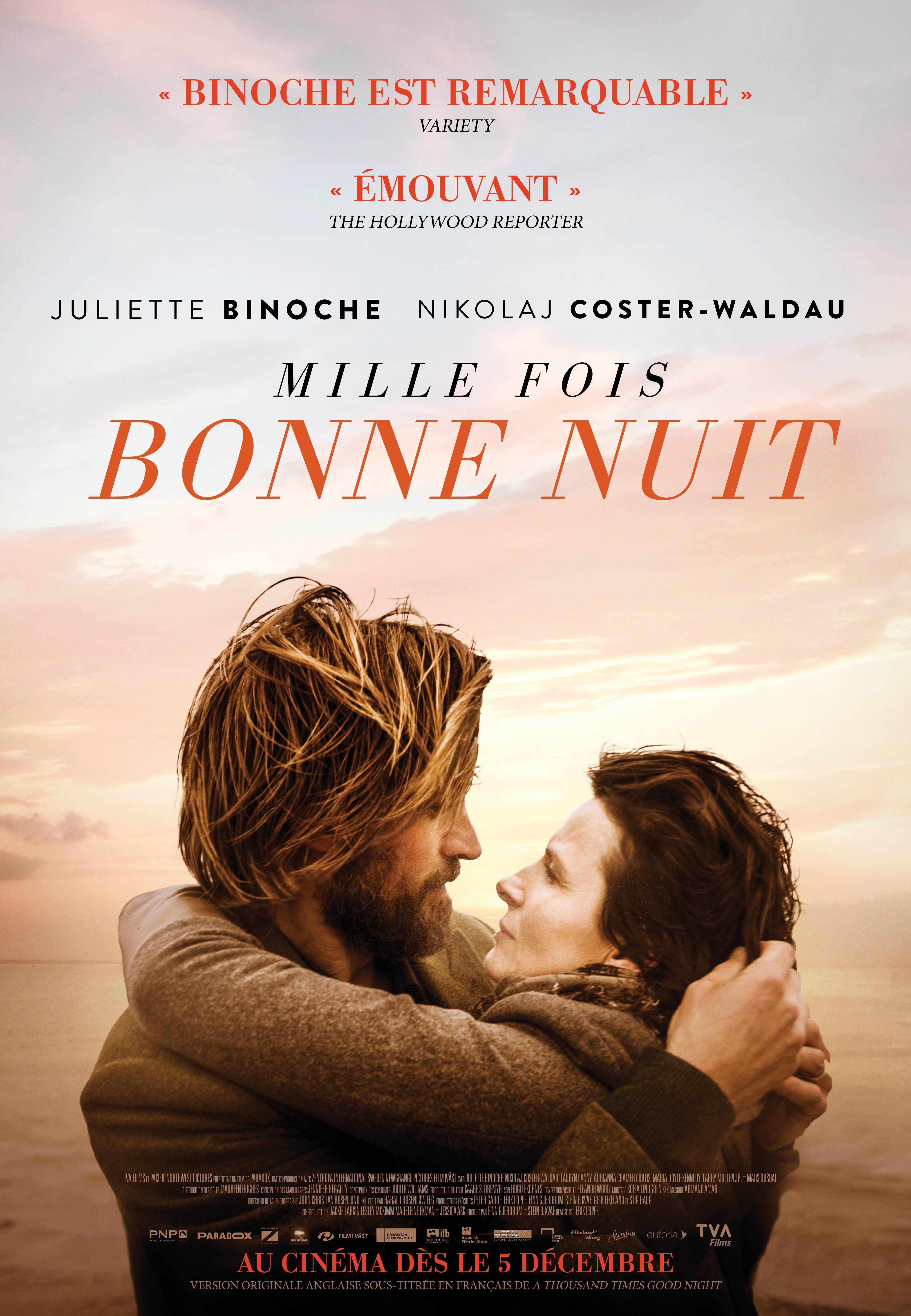 L'affiche du film Mille fois bonne nuit