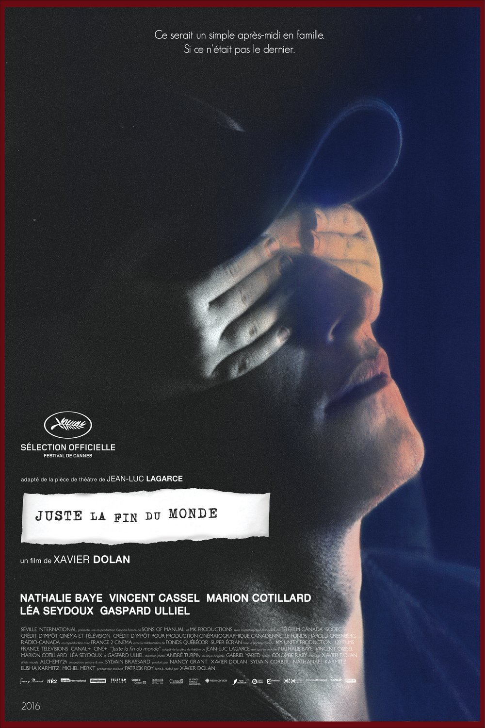 L'affiche du film Juste la fin du monde